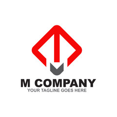 M letter logo design vector template