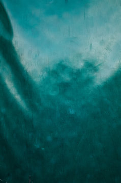 Detail of green cushion and padding at sports field