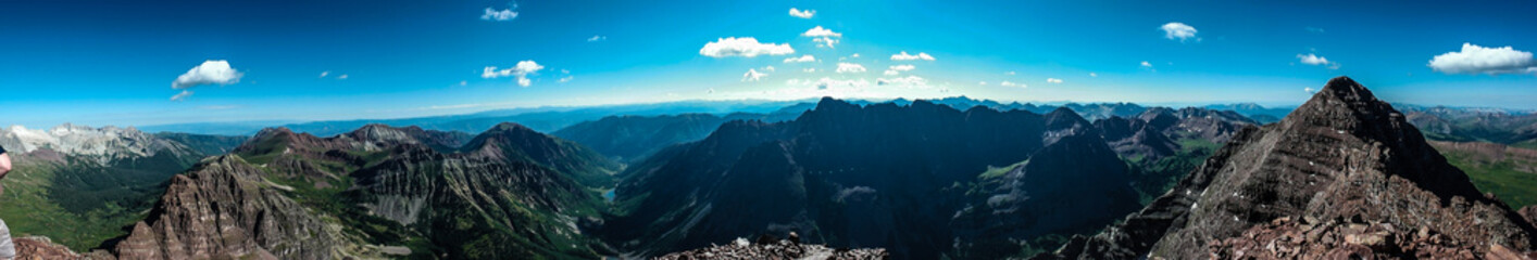 View from the summit of Maroon Peak, Colorado Rocky Mountains