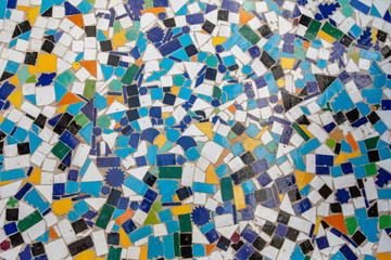 A multicolor mosaic pattern