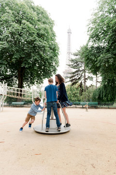kids on playground in Paris