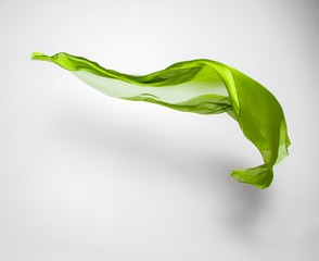 abstract green fabric in motion