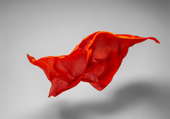abstract orange fabric in motion