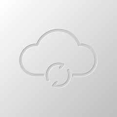 outline update simple cloud icon. linear symbol with thin outlin