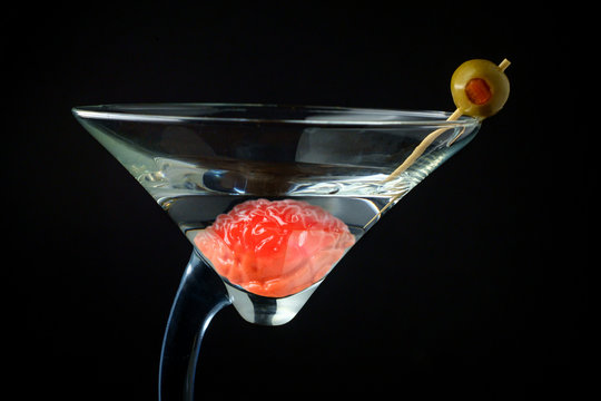 Alcoholic Martini Brain Addiction