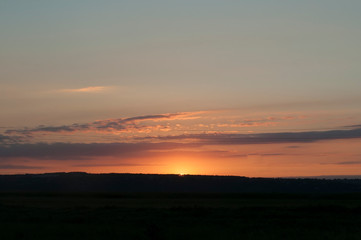 sunset in the clouds