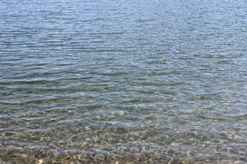 Clean sea water surface seabed visible texture ripples background horizontal