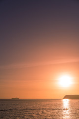  Sunset over the rocky Croatian coast
