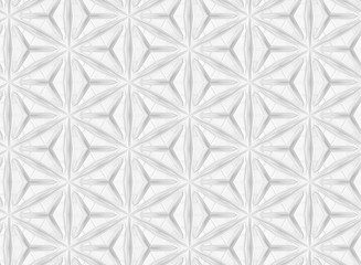 Complex volumetric seamless pattern 3D illustration