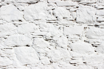 Old white brick stone wall detail horizontal abstract wallpaper