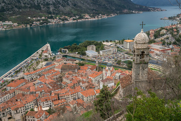 Kotor Bay and Old Town from above