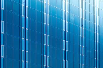 Closeup of A modern glassy texture background blue pattern windows