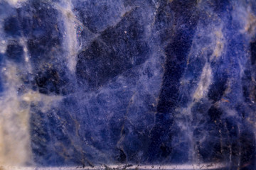 Macro view of blue gemstone texture