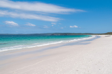 Australian beach with white sand and turquoise water
