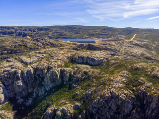 Lagoa Comprida is the largest lake of Serra da Estrela Natural park, Portugal