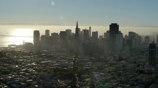 Aerial view San Francisco California USA Skyscraper Cityscape