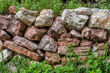Old wall made of large stones