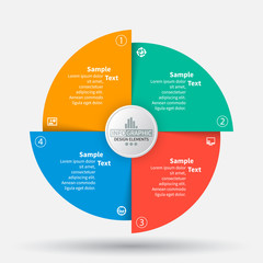 Abstract 3D Paper Infographics. Business template .Vector illustration