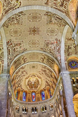 Fototapeta na wymiar Ornate Ceiling and Stained Glass