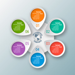 Abstract 3D Paper Infographics. Business template .Vector illustration