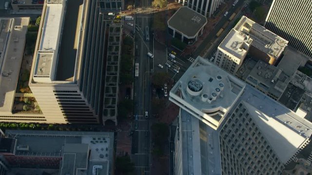 Aerial view San Francisco USA metropolis vertical Skyscrapers