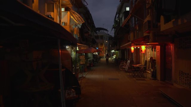A unique view of night life in island of Hong Kong.