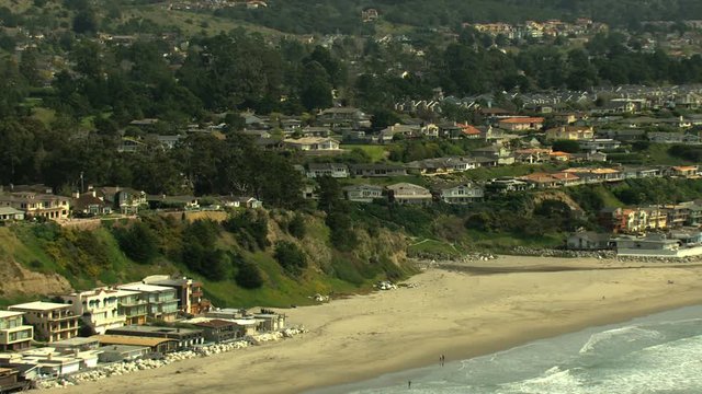 Aerial Coastline Resort Waterfront Monterey residential USA