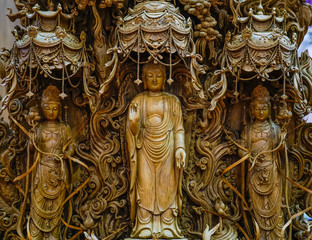 Statue of Chinese traditional deities
