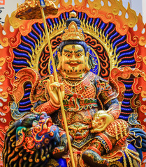 Statue of Chinese traditional deities