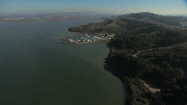 Aerial Point San Pablo Castro Creek San Francisco USA