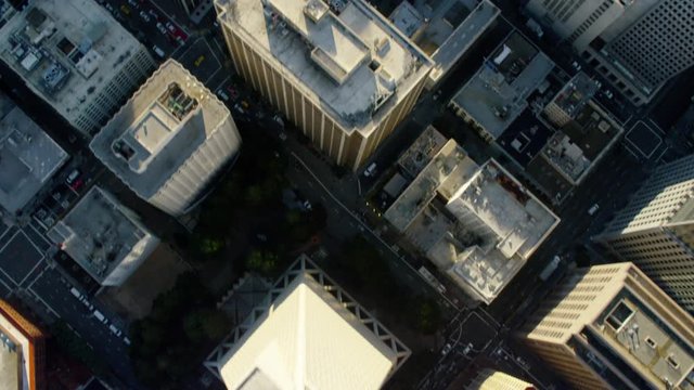 Aerial view San Francisco California USA metropolis vertical Skyscrapers
