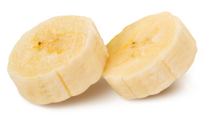 Banana slices isolated