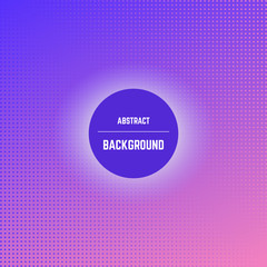 Abstract colorful background with dots, halftone effect and circle in center. Vector illustration.
