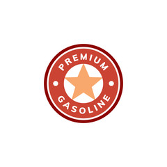 Premium gasoline banner icon illustration