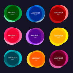 Set of abstract badge designs