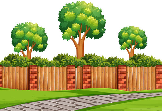 Natural scene with pavement