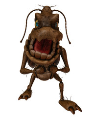cockroach cartoon in white background