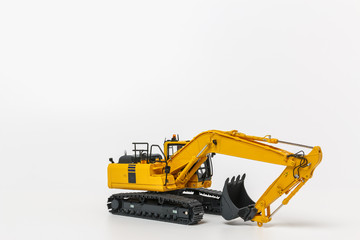 Excavator loader model  on isolated white background