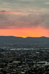 Sunset over Auckland, New Zealand