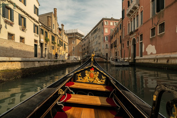Gondola ride in rio dei tre ponti in Venice © Andriy Stefanyshyn