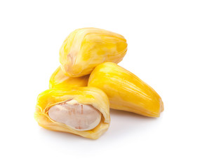 Ripe Jackfruit isolated on white background.