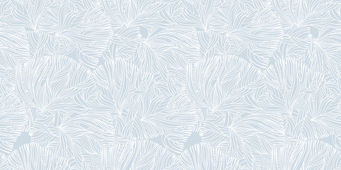 Koraal of algen doodle lineaire naadloze patroon.
