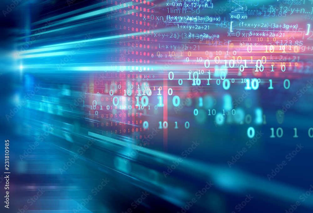 Poster abstract defocus digital technology background