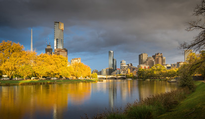 Melbourne City on the Yarra River