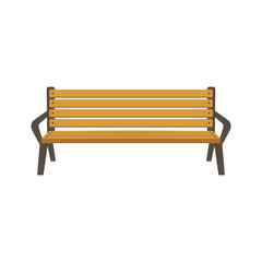 park bench vector illustration flat style 