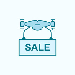Drone for sale  field outline icon
