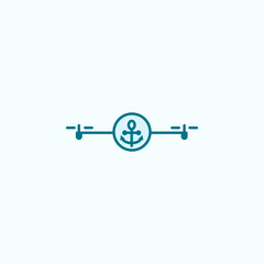 sea drone  field outline icon