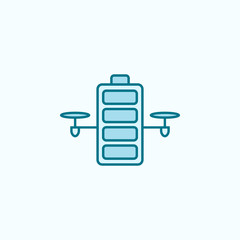 charging a drone  field outline icon