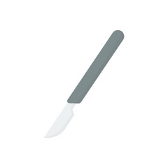 scalpel icon in flat style isolated vector illustration on white transparent background