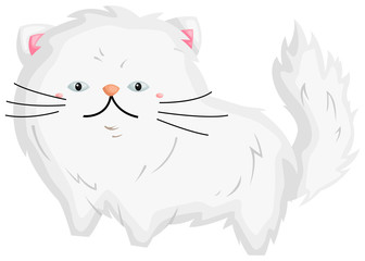 a vector of a cute persian cat
